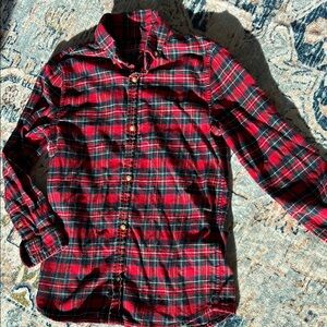 Vineyard Vines Red and Green Plaid Button Down Shirt